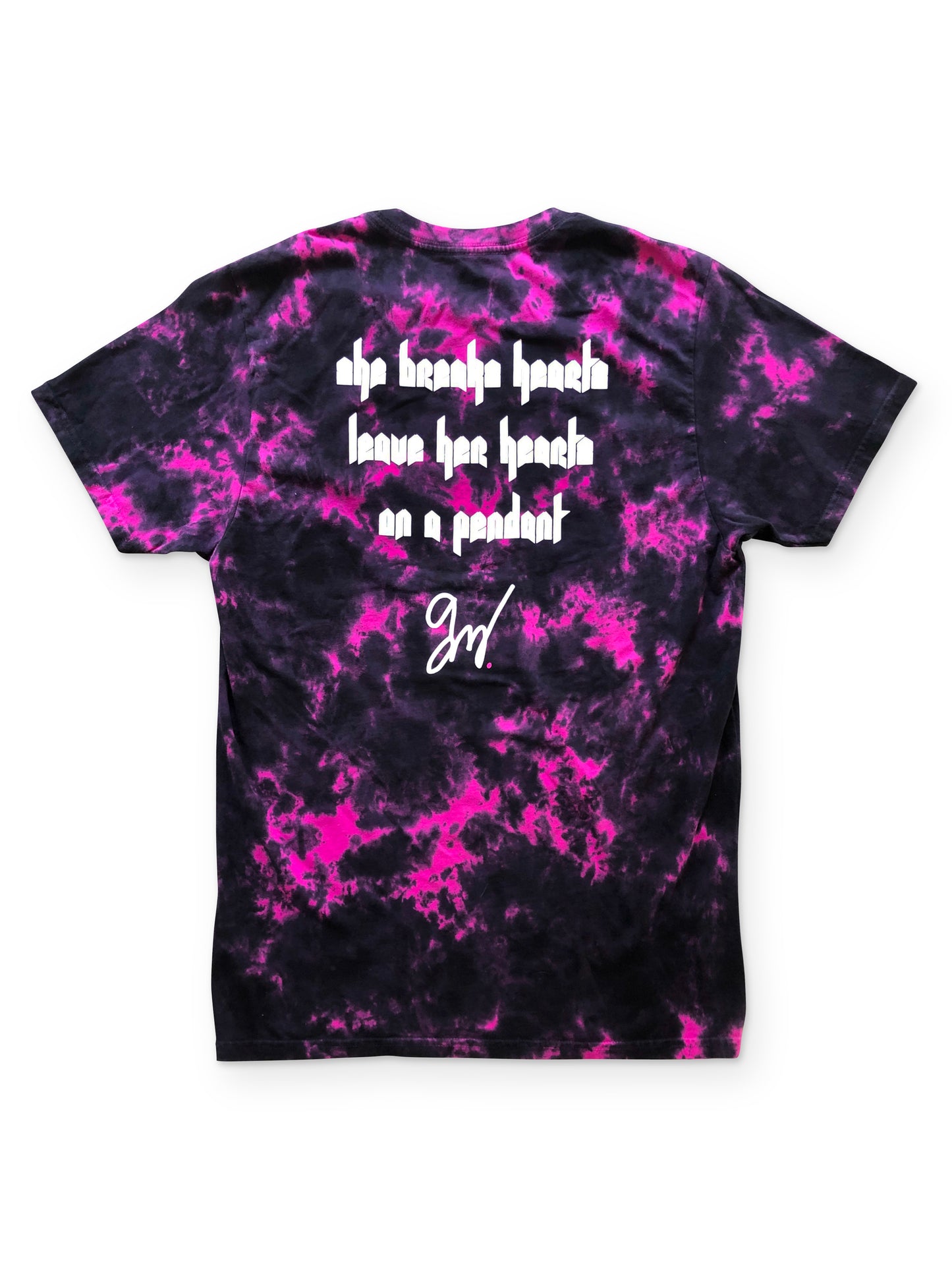 Gavin Magnus Merch - Hearts on a Pendant Tee Pink Dye