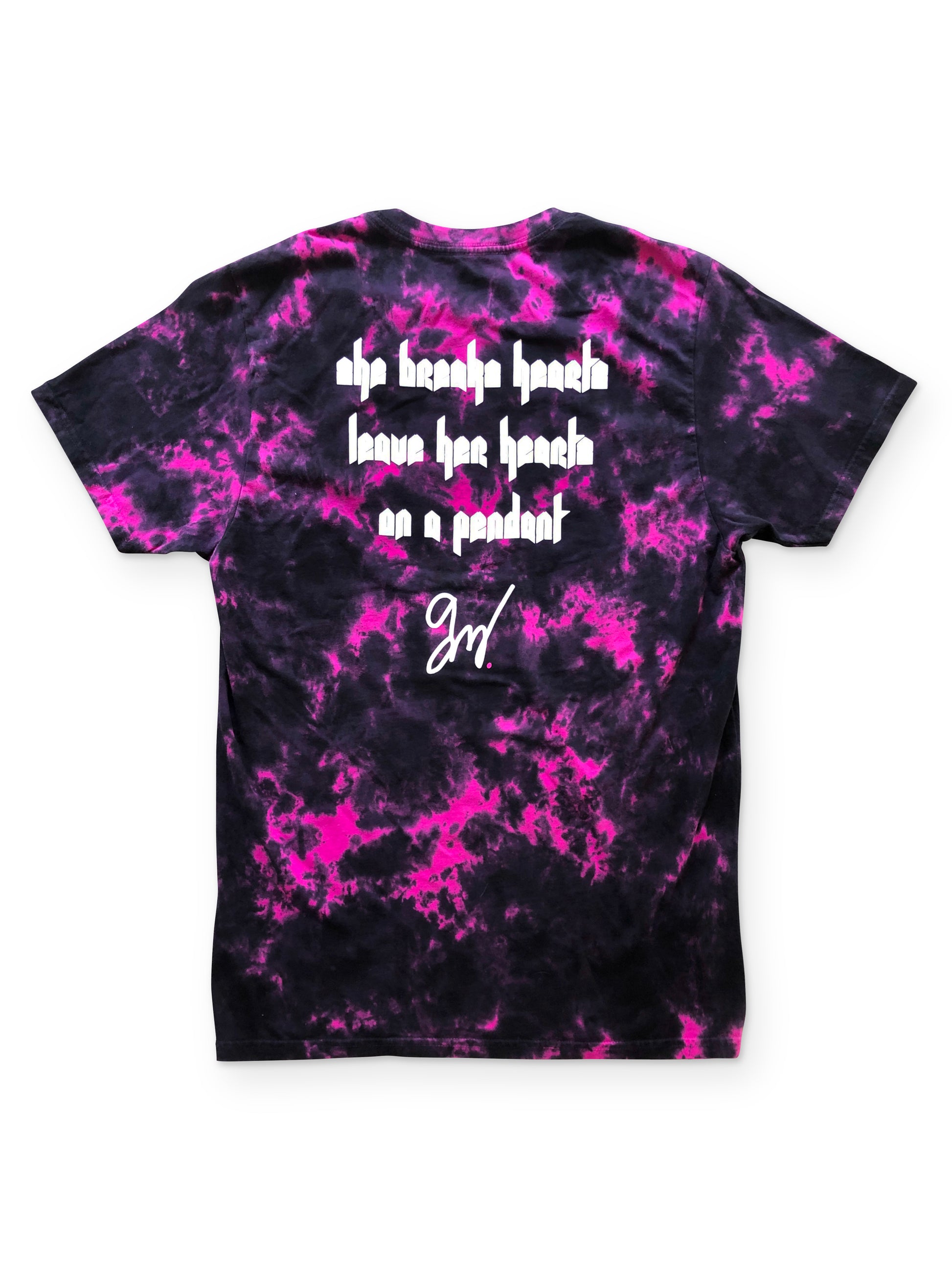 Gavin Magnus Merch - Hearts on a Pendant Tee Pink Dye